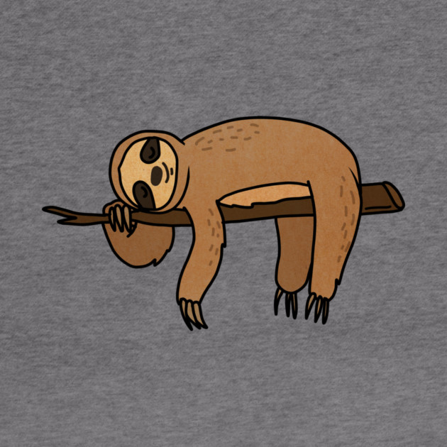 Cute Sloth Haning Lazy Funny Animal by logiamerch