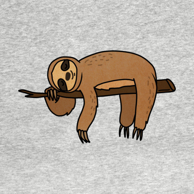 Cute Sloth Haning Lazy Funny Animal by logiamerch