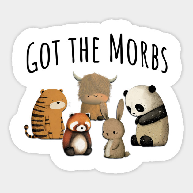These Cute Animals "Got The Morbs" Victorian slang for temporary sadness Magnet by Luxinda