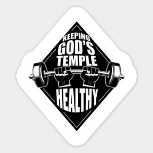 God's Temple, Strong and Healthy Sticker