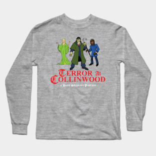 Terror at Collinwood - Cartoon Dark Shadows - Barnabas, Angelique, Quentin - designed by Eric Marshall Long Sleeve T-Shirt
