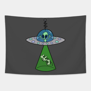 Alien UFO Tapestry