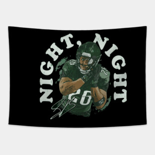 Saquon Barkley Philadelphia Night Night Tapestry