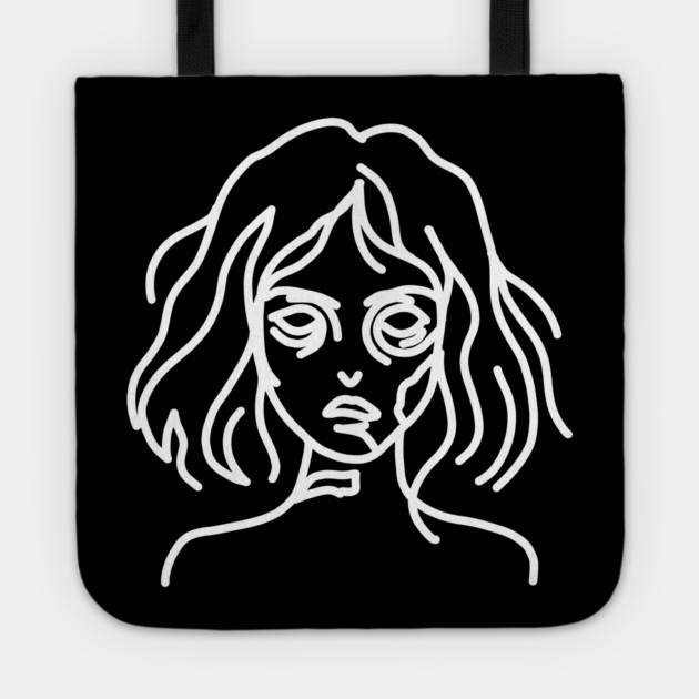 Zombie Doodle, white Tote by H. R. Sinclair