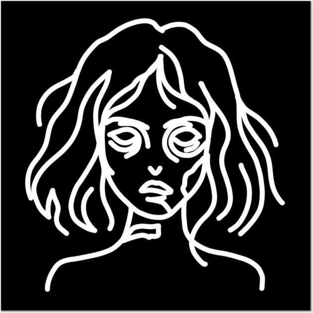 Zombie Doodle, white Wall Art by H. R. Sinclair