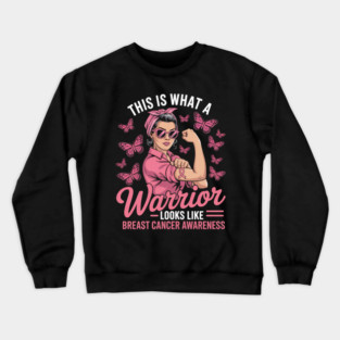 Breast cancer Warrior Unbreakable Breast Cancer Awareness Crewneck Sweatshirt