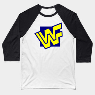 W.W.F. 90s block logo Baseball T-Shirt