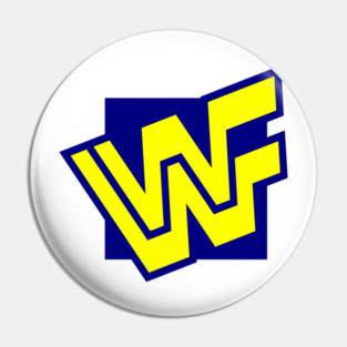 W.W.F. 90s block logo Pin