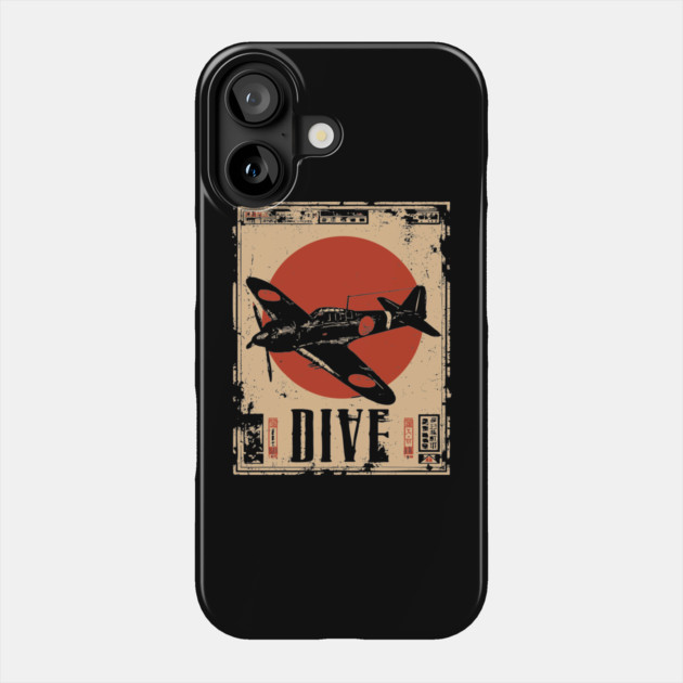 Vintage Dive Bomber Plane - Retro Aviation Art Poster Phone Case by TuncGK