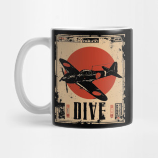 Vintage Dive Bomber Plane - Retro Aviation Art Poster Mug