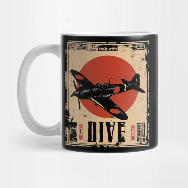 Vintage Dive Bomber Plane - Retro Aviation Art Poster by TuncGK