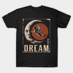 Dreaming Fairy Fantasy Art - Mystical Vintage Illustration T-Shirt
