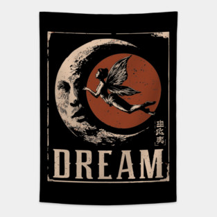 Dreaming Fairy Fantasy Art - Mystical Vintage Illustration Tapestry