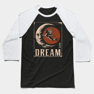 Dreaming Fairy Fantasy Art - Mystical Vintage Illustration Baseball T-Shirt