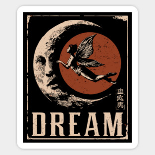 Dreaming Fairy Fantasy Art - Mystical Vintage Illustration Magnet