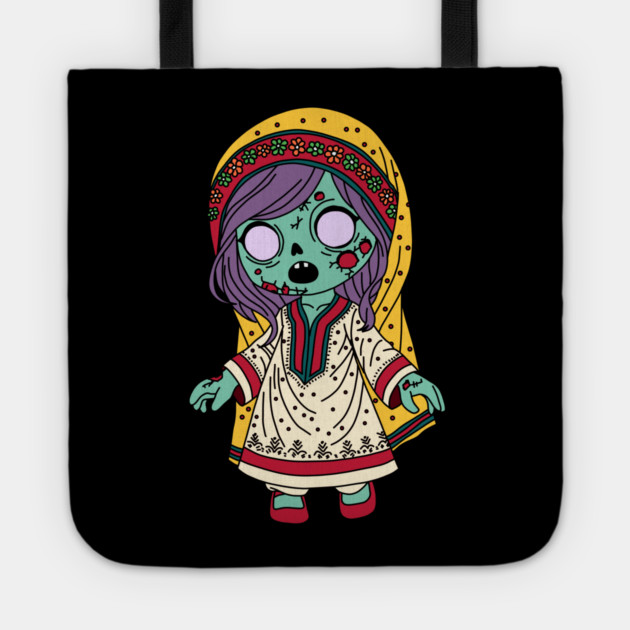 Cute Pakistani Zombie Tote by H. R. Sinclair