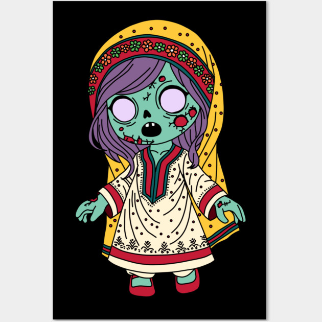 Cute Pakistani Zombie Wall Art by H. R. Sinclair
