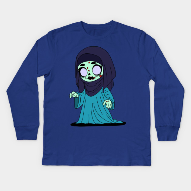 Cute Saudi Arabian Zombie Kids Long Sleeve T-Shirt by H. R. Sinclair