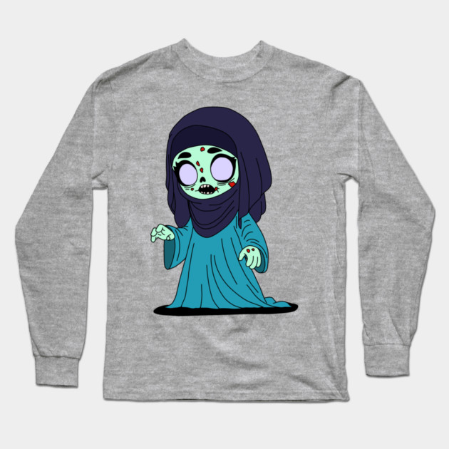 Cute Saudi Arabian Zombie Long Sleeve T-Shirt by H. R. Sinclair