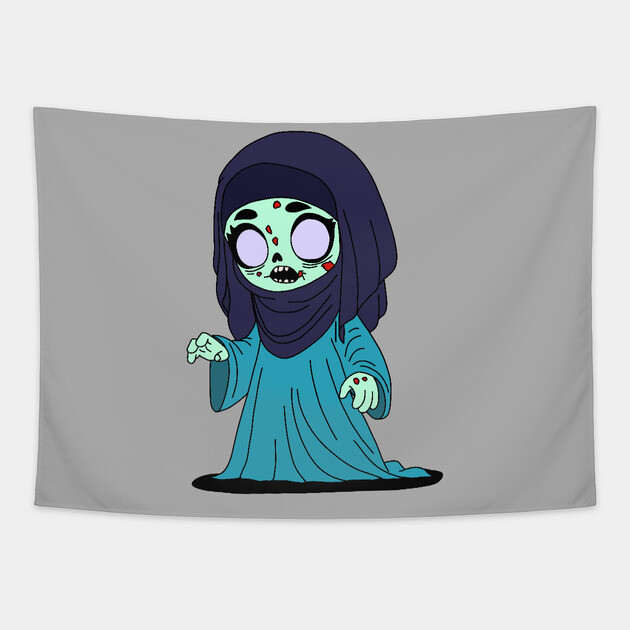 Cute Saudi Arabian Zombie Tapestry by H. R. Sinclair
