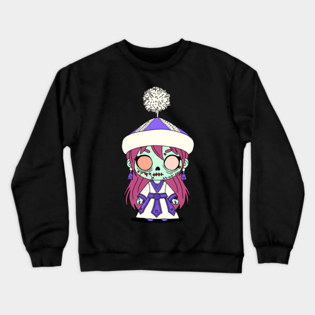 Cute Kyrgyz Zombie Crewneck Sweatshirt by H. R. Sinclair