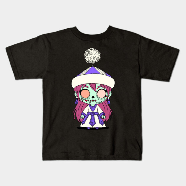 Cute Kyrgyz Zombie Kids T-Shirt by H. R. Sinclair