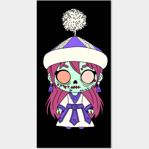 Cute Kyrgyz Zombie Wall Art by H. R. Sinclair