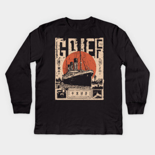 Titanic Grief Poster - Emotional Vintage Maritime Art Kids Long Sleeve T-Shirt