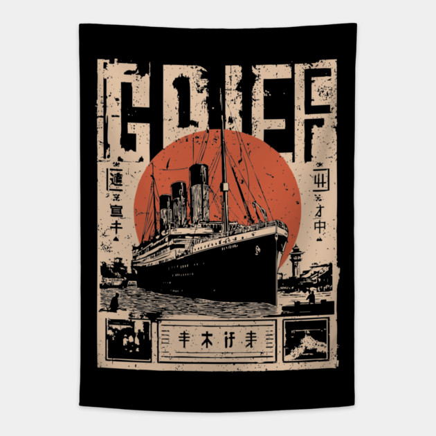 Titanic Grief Poster - Emotional Vintage Maritime Art Tapestry by TuncGK