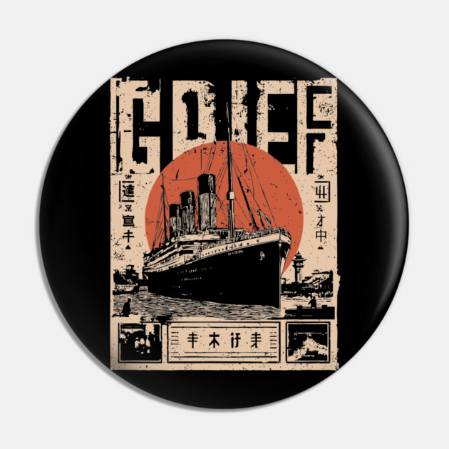 Titanic Grief Poster - Emotional Vintage Maritime Art Pin by TuncGK
