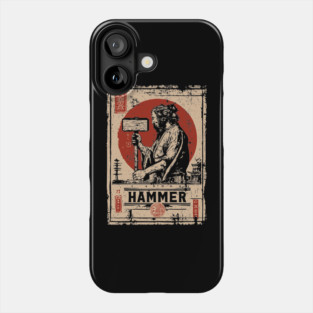 Hammer Worker Vintage Poster - Labor Strength Retro Art Phone Case