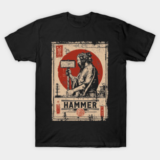 Hammer Worker Vintage Poster - Labor Strength Retro Art T-Shirt