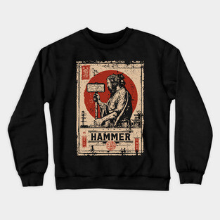Hammer Worker Vintage Poster - Labor Strength Retro Art Crewneck Sweatshirt