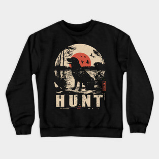 Life is Hunt Labrador Poster - Vintage Survival and Nature Art Crewneck Sweatshirt