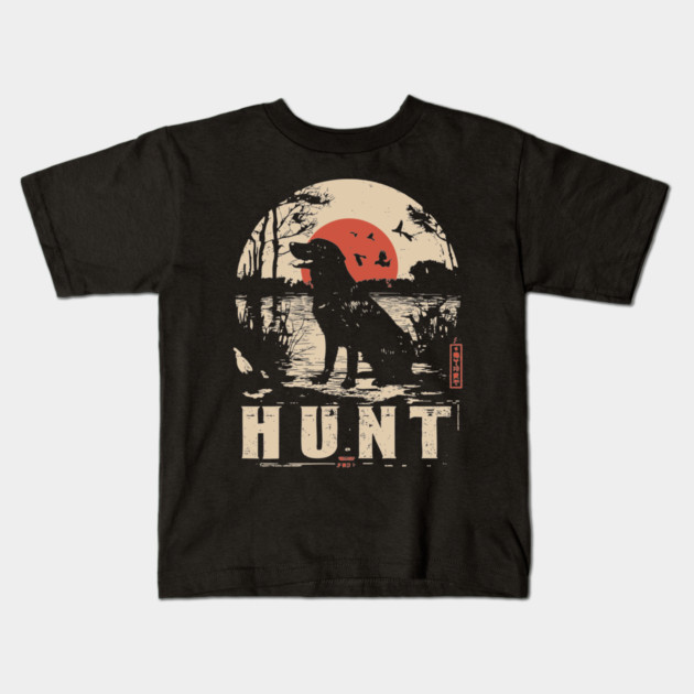 Life is Hunt Labrador Poster - Vintage Survival and Nature Art Kids T-Shirt by TuncGK