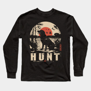 Life is Hunt Labrador Poster - Vintage Survival and Nature Art Long Sleeve T-Shirt