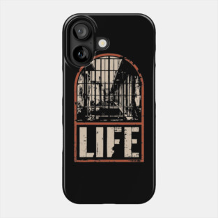 Prison Life Sentence Poster - Dark Retro Justice Artwork Phone Case