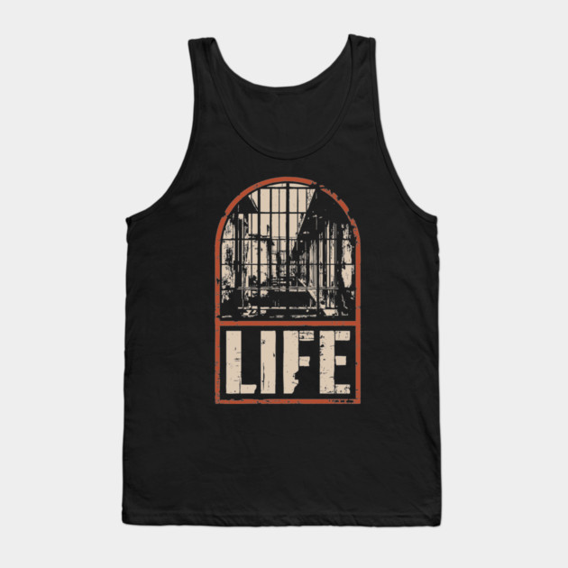 Prison Life Sentence Poster - Dark Retro Justice Artwork Tank Top by TuncGK