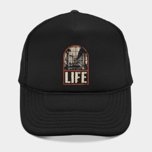 Prison Life Sentence Poster - Dark Retro Justice Artwork Hat