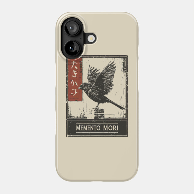 Memento Mori Crow Art - Vintage Mortality and Philosophy Poster Phone Case by TuncGK
