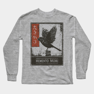 Memento Mori Crow Art - Vintage Mortality and Philosophy Poster Long Sleeve T-Shirt