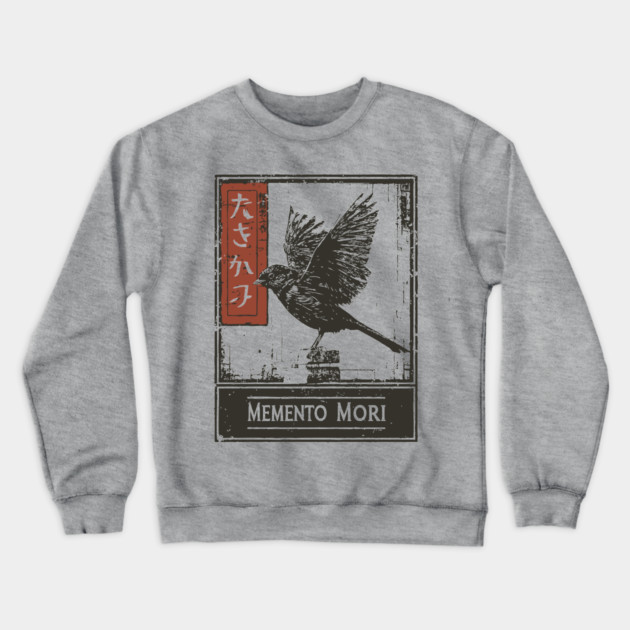 Memento Mori Crow Art - Vintage Mortality and Philosophy Poster Crewneck Sweatshirt by TuncGK