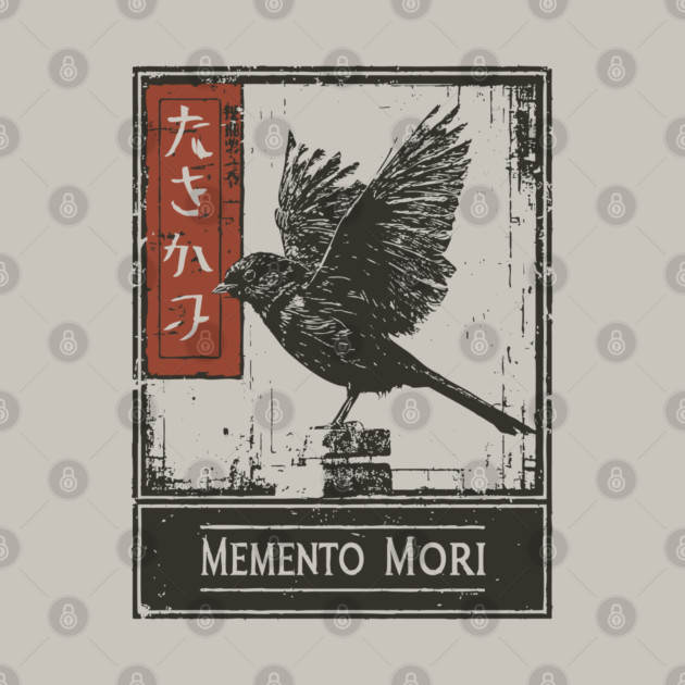 Memento Mori Crow Art - Vintage Mortality and Philosophy Poster by TuncGK