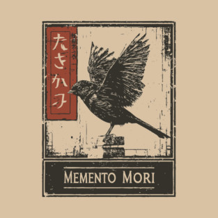 Memento Mori Crow Art - Vintage Mortality and Philosophy Poster T-Shirt
