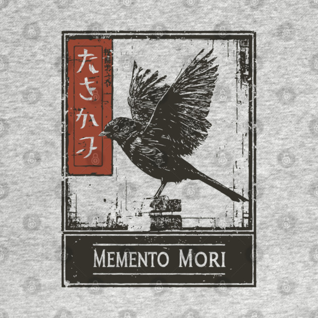 Memento Mori Crow Art - Vintage Mortality and Philosophy Poster by TuncGK