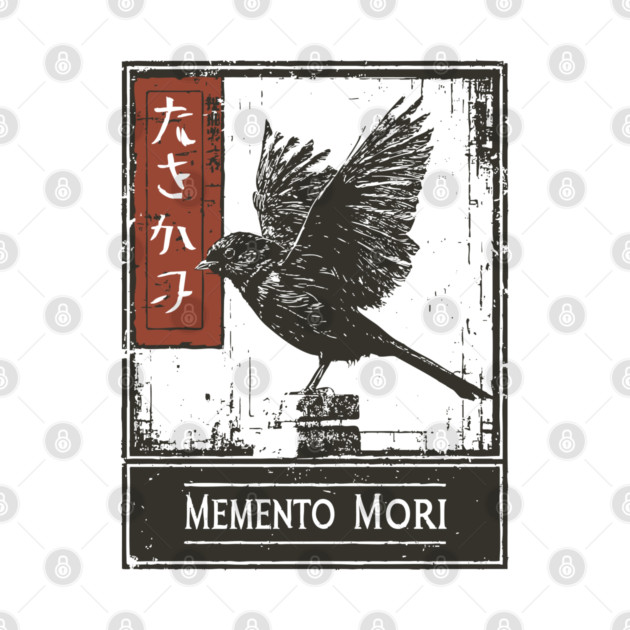Memento Mori Crow Art - Vintage Mortality and Philosophy Poster by TuncGK
