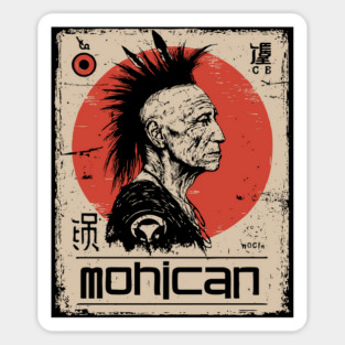 Mohican Warrior Vintage Poster - Native American Heritage Art Magnet