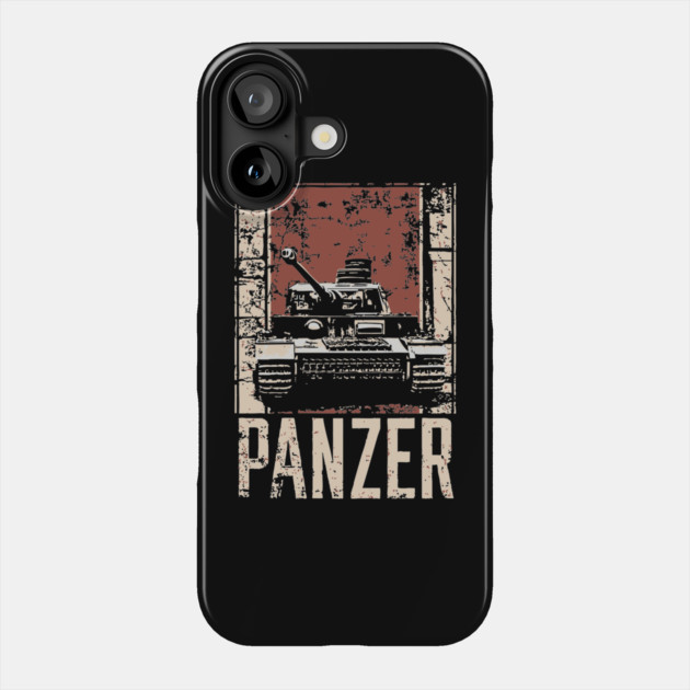 Panzer Tank Poster - Vintage Military Vehicle War Art Phone Case by TuncGK