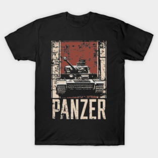 Panzer Tank Poster - Vintage Military Vehicle War Art T-Shirt