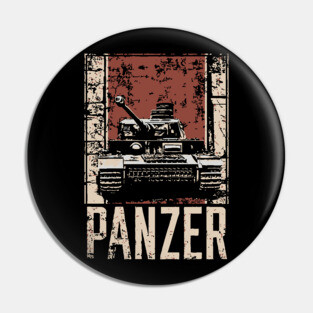 Panzer Tank Poster - Vintage Military Vehicle War Art Pin
